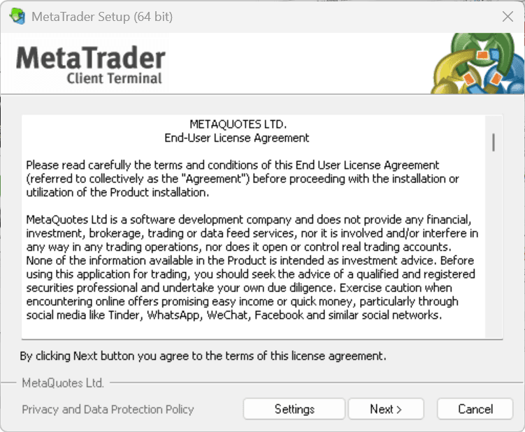 Feature 1: Install MetaTrader.